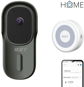 Zvonček s kamerou iGET HOME Doorbell DS1 Anthracite + Chime CHS1 White – súprava videozvončeka a reproduktora, FullHD - Videozvonek