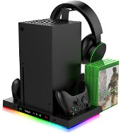 Ladestation iPega XBX023S Multifunkční Nabíjecí RGB Stojan s Chlazením pro Xbox Series X - Dobíjecí stanice