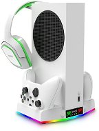 iPega XBS011S Multifunctional Rechargeable RGB Stand with Cooling for Xbox S Series + 2 Batteries - Game Console Stand