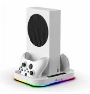 iPega XBS012S Multifunktionaler, wiederaufladbarer RGB-Ständer mit Kühlung für die Xbox S-Series + 2 - Ständer für Spielkonsole