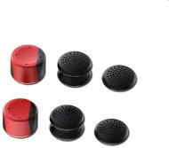 iPega P5006 Silicone Control Stick Covers for PS5 6pcs Black/Red - Controller Grips