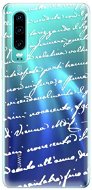 iSaprio Handwriting 01 White for Huawei P30 - Phone Cover