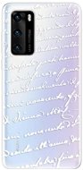 iSaprio Handwriting 01 White na Huawei P40 - Kryt na mobil