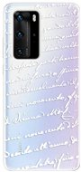 iSaprio Handwriting 01 White na Huawei P40 Pro - Kryt na mobil