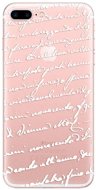 iSaprio Handwriting 01 White for iPhone 7 Plus / 8 Plus - Phone Cover