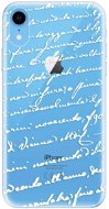 iSaprio Handwriting 01 White for iPhone Xr - Phone Cover