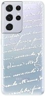 iSaprio Handwriting 01 White for Samsung Galaxy S21 Ultra - Phone Cover
