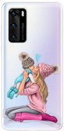 iSaprio Kissing Mom - Blond and Boy for Huawei P40 - Phone Cover
