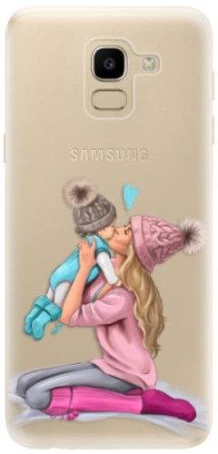 iSaprio Kissing Mom - Blond and Boy for Samsung Galaxy J6 - Phone Cover - Main image