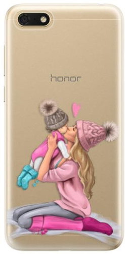 iSaprio Kissing Mom - Blond and Girl for Honor 7S - Phone Cover - Main image