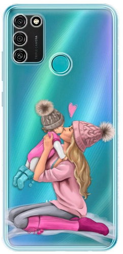 iSaprio Kissing Mom - Blond and Girl for Honor 9A - Phone Cover - Main image