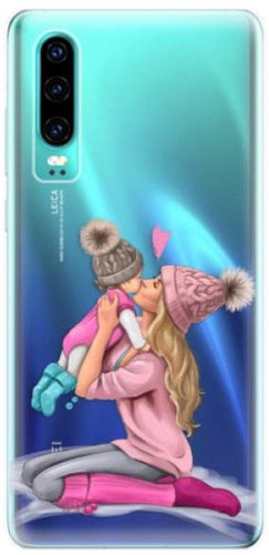 iSaprio Kissing Mom - Blond and Girl for Huawei P30 - Phone Cover - Main image