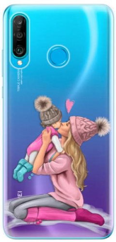 iSaprio Kissing Mom - Blond and Girl for Huawei P30 Lite - Phone Cover - Main image