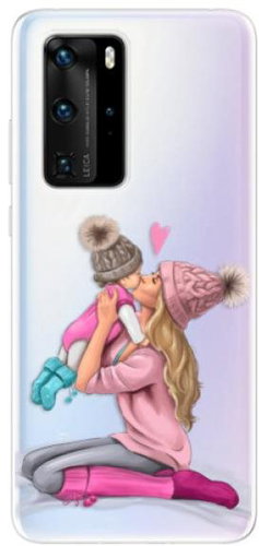 iSaprio Kissing Mom - Blond and Girl for Huawei P40 Pro - Phone Cover - Main image