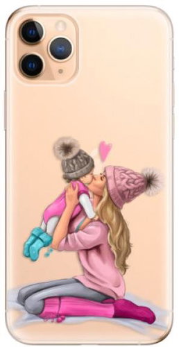 iSaprio Kissing Mom - Blond and Girl for iPhone 11 Pro Max - Phone Cover - Main image
