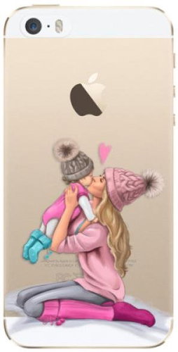 iSaprio Kissing Mom - Blond and Girl for iPhone 5/5S/SE - Phone Cover - Main image