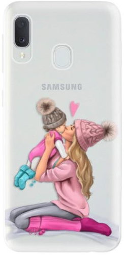 iSaprio Kissing Mom - Blond and Girl for Samsung Galaxy A20e - Phone Cover - Main image