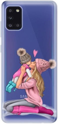 iSaprio Kissing Mom - Blond and Girl for Samsung Galaxy A31 - Phone Cover - Main image