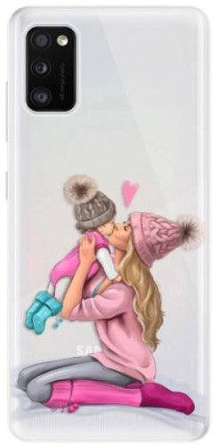 iSaprio Kissing Mom - Blond and Girl for Samsung Galaxy A41 - Phone Cover - Main image