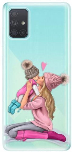 iSaprio Kissing Mom - Blond and Girl for Samsung Galaxy A71 - Phone Cover - Main image