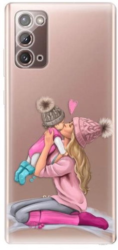 iSaprio Kissing Mom - Blond and Girl for Samsung Galaxy Note 20 - Phone Cover - Main image