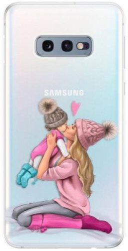 iSaprio Kissing Mom - Blond and Girl for Samsung Galaxy S10e - Phone Cover - Main image