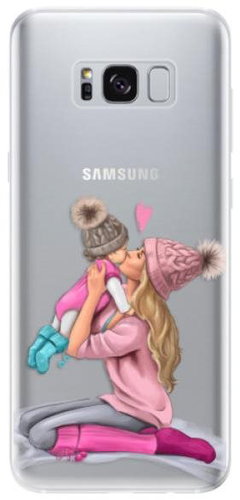 iSaprio Kissing Mom - Blond and Girl for Samsung Galaxy S8 - Phone Cover - Main image