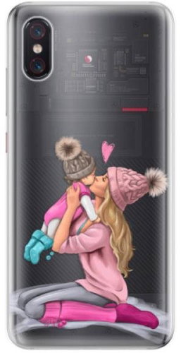 iSaprio Kissing Mom - Blond and Girl for Xiaomi Mi 8 Pro - Phone Cover - Main image
