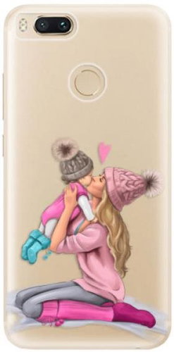 iSaprio Kissing Mom - Blond and Girl for Xiaomi Mi A1 - Phone Cover - Main image
