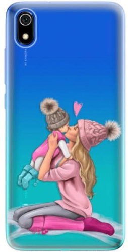 iSaprio Kissing Mom - Blond and Girl for Xiaomi Redmi 7A - Phone Cover - Main image