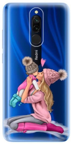 iSaprio Kissing Mom - Blond and Girl for Xiaomi Redmi 8 - Phone Cover - Main image