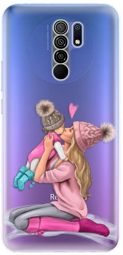 iSaprio Kissing Mom - Blond and Girl for Xiaomi Redmi 9 - Phone Cover - Main image