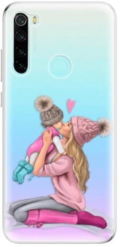 iSaprio Kissing Mom - Blond and Girl for Xiaomi Redmi Note 8 - Phone Cover - Main image