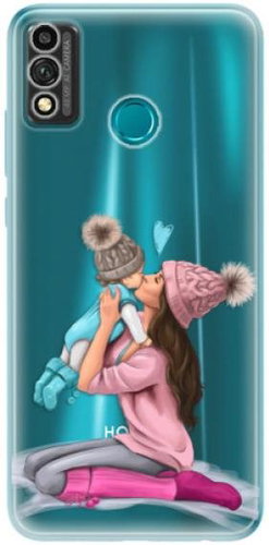 iSaprio Kissing Mom - Brunette and Boy for Honor 9X Lite - Phone Cover - Main image