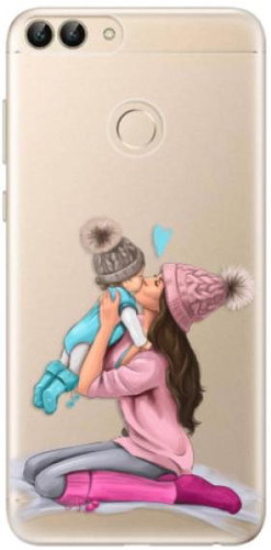 iSaprio Kissing Mom - Brunette and Boy for Huawei P Smart - Phone Cover - Main image