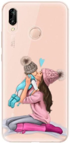 iSaprio Kissing Mom – Brunette and Boy pre Huawei P20 Lite - Kryt na mobil - Hlavný obrázok