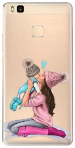 iSaprio Kissing Mom - Brunette and Boy for Huawei P9 Lite - Phone Cover - Main image