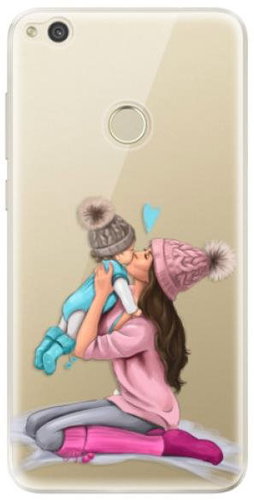 iSaprio Kissing Mom - Brunette and Boy for Huawei P9 Lite (2017) - Phone Cover - Main image