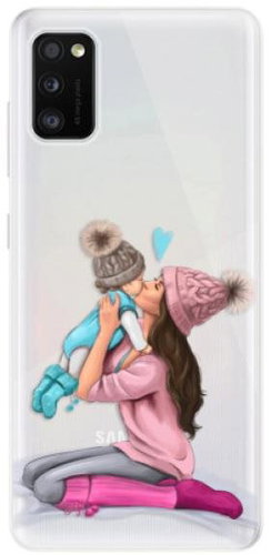 iSaprio Kissing Mom - Brunette and Boy for Samsung Galaxy A41 - Phone Cover - Main image