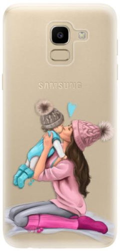 iSaprio Kissing Mom - Brunette and Boy for Samsung Galaxy J6 - Phone Cover - Main image