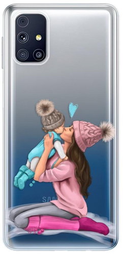 iSaprio Kissing Mom - Brunette and Boy for Samsung Galaxy M31s - Phone Cover - Main image