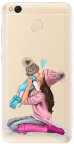 iSaprio Kissing Mom - Brunette and Boy for Xiaomi Redmi 4X - Phone Cover - Main image