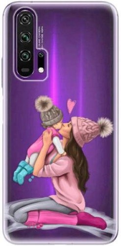 iSaprio Kissing Mom - Brunette and Girl for Honor 20 Pro - Phone Cover - Main image