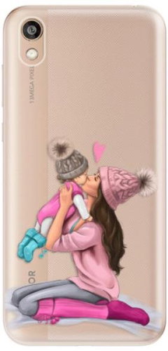 iSaprio Kissing Mom - Brunette and Girl for Honor 8S - Phone Cover - Main image