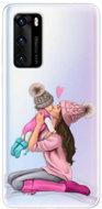 iSaprio Kissing Mom - Brunette and Girl for Huawei P40 - Phone Cover