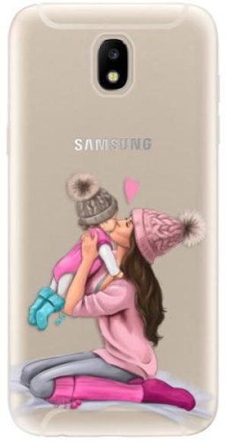 iSaprio Kissing Mom - Brunette and Girl for Samsung Galaxy J5 (2017) - Phone Cover - Main image