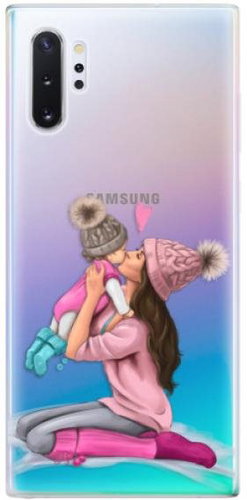 iSaprio Kissing Mom - Brunette and Girl for Samsung Galaxy Note 10+ - Phone Cover - Main image