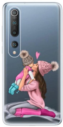 iSaprio Kissing Mom - Brunette and Girl for Xiaomi Mi 10 / Mi 10 Pro - Phone Cover - Main image