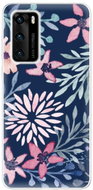 iSaprio Leaves on Blue for Huawei P40 - Phone Cover