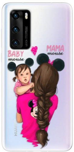 iSaprio Mama Mouse Brunette and Girl for Huawei P40 - Phone Cover - Main image